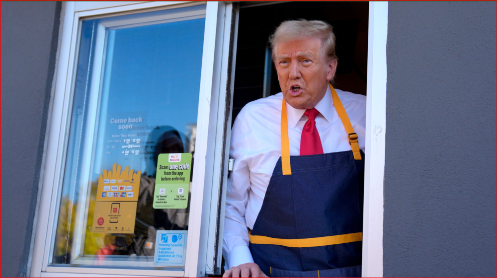 Trump reached McDonald's,